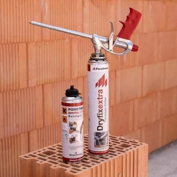 Liant colle Dryfix Extra pour bloc en brique rectifiée Porotherm - cartouche de 810 mL