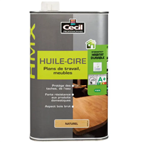Huile cire de protection contre l'eau Cecil HPX pour plan de travail et meuble en bois - aspect naturel - 1 L
