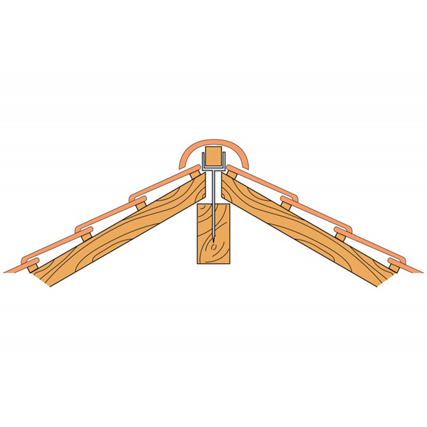 Support de faîtage RB acier galvanisé largeur 40 mm longueur 250 mm