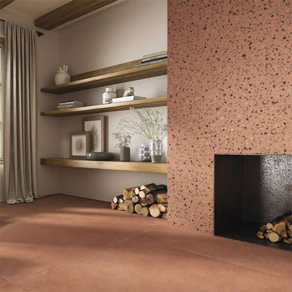 Carrelage sol intérieur imitation terrazzo - Argillae Coccio Gobi - 60,0 CM x 60,0 CM - ép. 9,70 MM