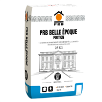 Enduit de parement décoratif à la chaux pour restauration de bâtiment ancien - Grain fin - PRB Belle Époque Finition - Sac de 25kg - Ton pierre