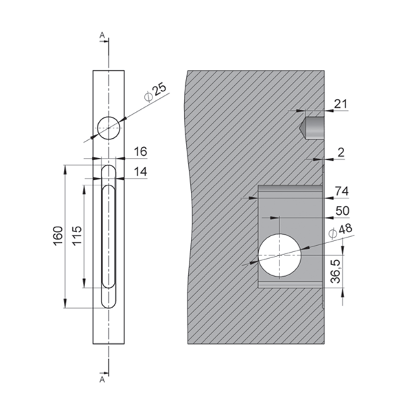 Kit serrure et poignées cuvettes Yale pour porte coulissante à condamnation - finition nickel brossé - axe à 50 mm