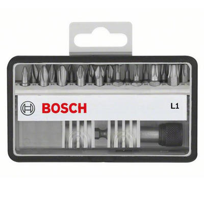 Coffret d'embouts de vissage Bosch extra-dure PH PZ Torx 18 pièces + porte-embout
