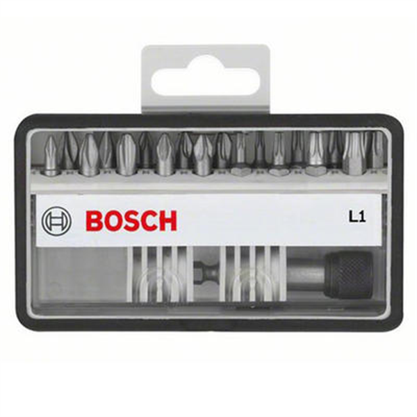 Coffret d'embouts de vissage Bosch extra-dure PH PZ Torx 18 pièces + porte-embout