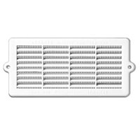 Grille de ventilation rectangulaire spéciale menuiserie + moustiquaire - 289 x 160 mm - Blanc