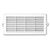 Grille de ventilation rectangulaire spéciale menuiserie + moustiquaire - 289 x 160 mm - Blanc