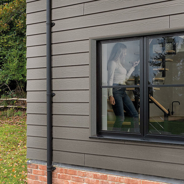 Bardage fibre ciment Cedral Lap finition relief - 190 mm x 10,00 mm - L. 3,60 m - Gris perle C52