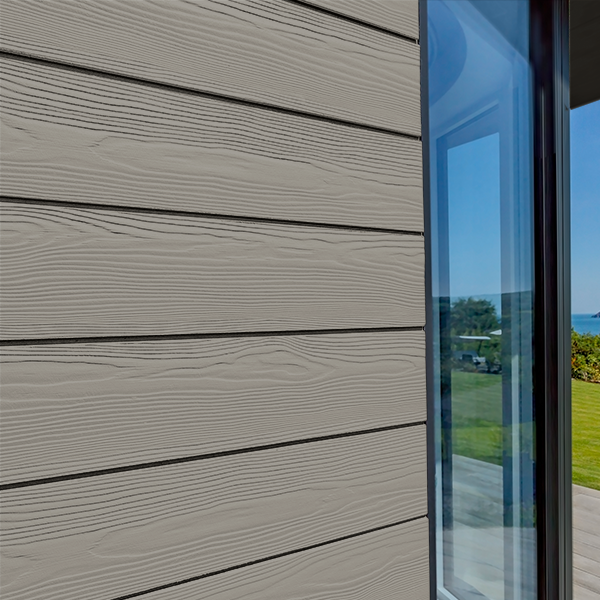 Lame de bardage en fibres-ciment Cedral Click finition relief - 186 MM x 12,00 MM - L. 3,60 M - Gris perle C52