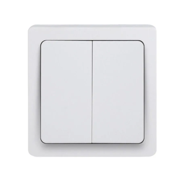 Interrupteur double Va et vient en saillie Debflex - 70 x 70 x 33,5 mm - 16A - 250V - ABS - Blanc