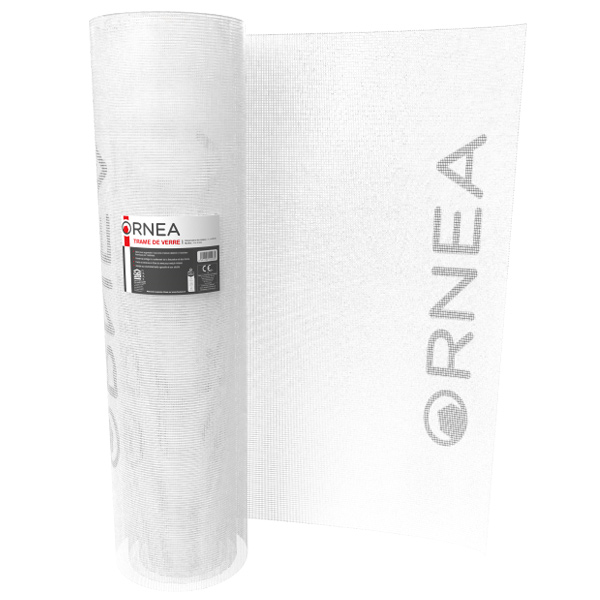 Toile de verre pour enduit de façade Ornea - maille 4 x 4 mm - Rouleau de 1,10 M x 50,00 M