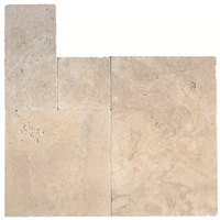 Pierre naturelle pour sol et mur - Travertin opus 4 formats - Marbre light mix - ép. 1,2 cm