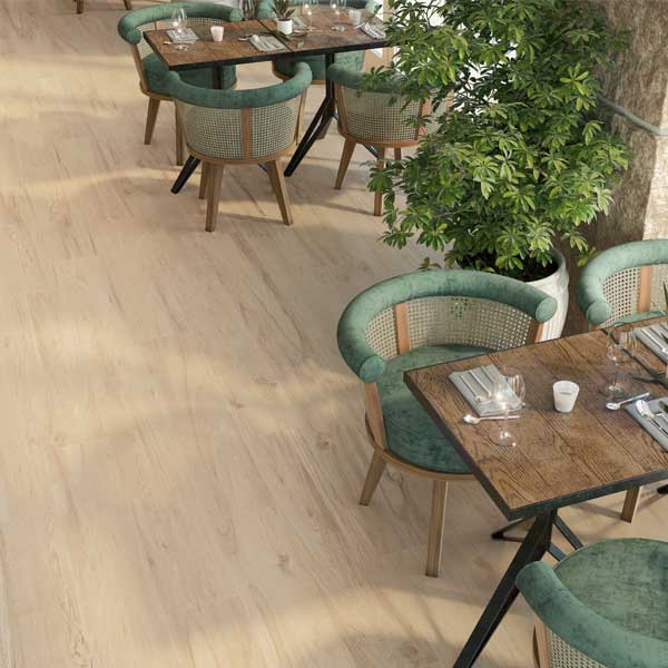 Carrelage imitation bois intérieur Naturel en grès cérame émaillé – 120 x 23.3 cm – ép. 8.7 mm - Nook