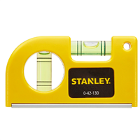 Niveau à bulle de poche Stanley 2 fioles base aimantée longueur 8,7 cm