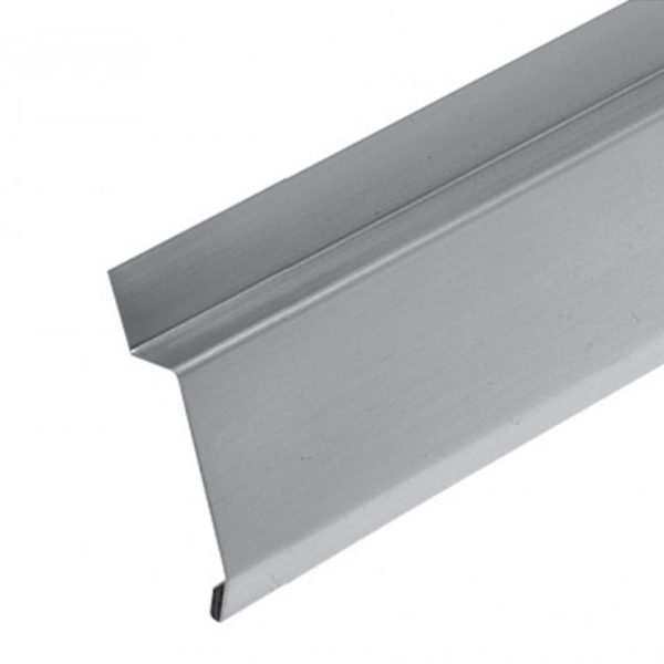 Bande de solin à biseau en zinc naturel Rheinzink - développé de 100 mm - ép. 0,65 mm - 2 mètres