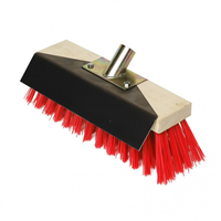 Balai cantonnier avec tôle scraper montée - Pour sols rugueux - Brosserie Thomas - Largeur 31 cm