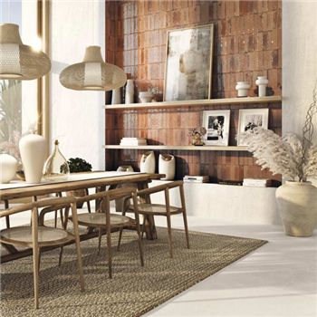 Carrelage sol intérieur imitation terre cuite - Argillae  Neve - 60,0 CM x 60,0 CM - ép.9,50 MM