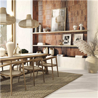 Carrelage sol intérieur imitation terre cuite - Argillae  Neve - 60,0 CM x 60,0 CM - ép.9,50 MM