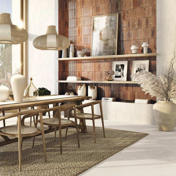 Carrelage sol intérieur imitation terre cuite - Argillae  Neve - 60,0 CM x 60,0 CM - ép.9,50 MM