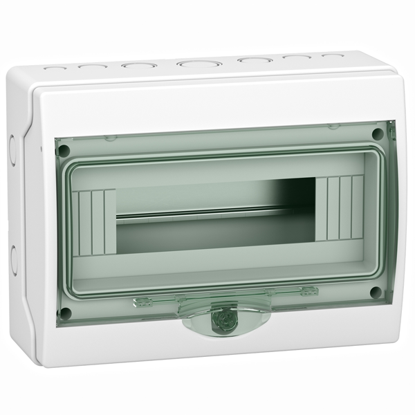 Mini coffret étanche Schneider Kaedra pour appareillage modulaire - en saillie - 12 modules - gris clair - IP65