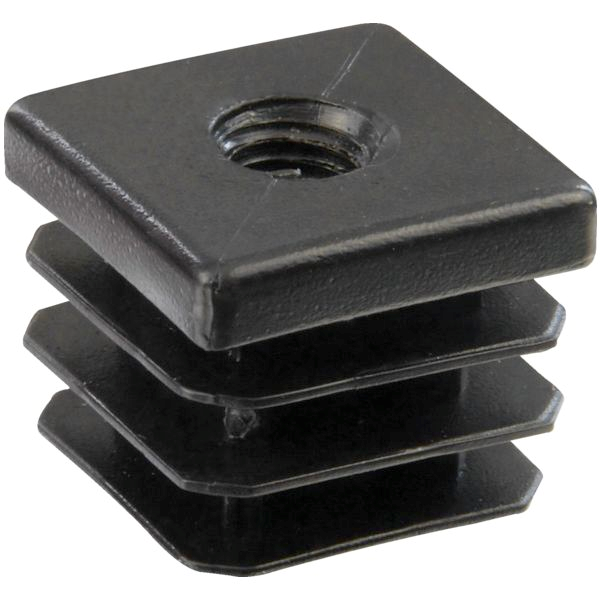 Douille carrée 20 polyéthylène noir Taraudée M10 PRODIF-SOMEC E4070