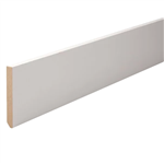Plinthe à angles vifs en MDF hydrofugé et prépeint en blanc - section de 15 MM x 80 MM - longueur 2440 MM