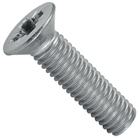 Vis à métaux tête fraisée Pozidriv DIN 965 - acier zingué - M4 x 50 mm - boîte de 500