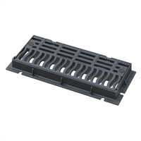 Grille caniveau fonte PMR articulée D400 pour avaloir - Cadre 850 x 360 mm - Grille 750 x 300 mm - Ouverture libre 720 x 255 mm
