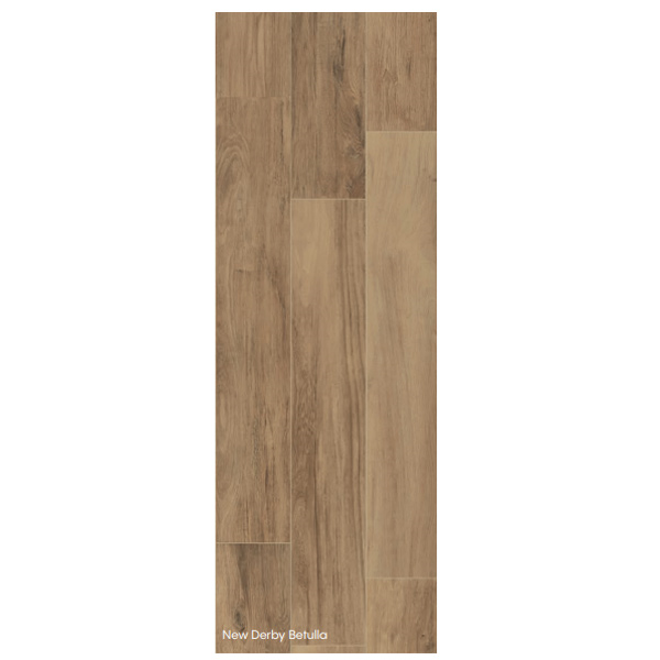 Carrelage sol intérieur effet parquet en grès cérame rectifié - New Derby - 120,0 CM x 20,0 CM - ép. 9,50 MM - Betulla