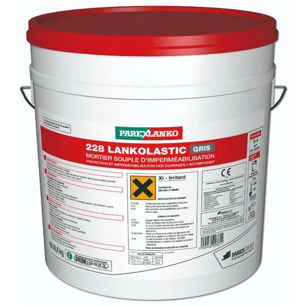 Mortier souple d'imperméabilisation - Lankolastic 228 - Kit de 14,4 KG