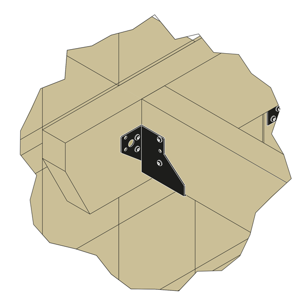 Sabot à ailes extérieures SAEPB - Finition noire - largeur 46 mm hauteur 102 mm épaisseur 2 mm