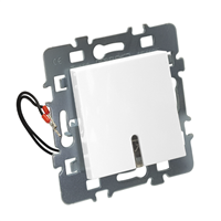 Interrupteur va et vient à voyant + Cache + Support métal - 48 x 48 x 41 mm ABS - Blanc