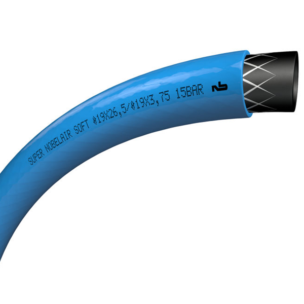 Tuyau armé souple pour air comprimé Super Nobelair Soft - 15 bar - diamètre 12.7 mm - longueur 25 m