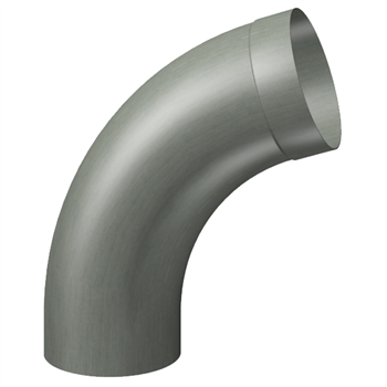 Coude tulipé à 72° prePatina ardoise Eco Zinc Rheinzink pour tuyau de descente de gouttière de 80,0 MM