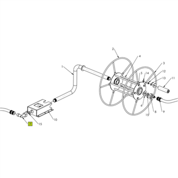 Dévidoir mural métallique Edia pour tuyau d'arrosage de 50 mètres diamètre 15 mm - vert et noir