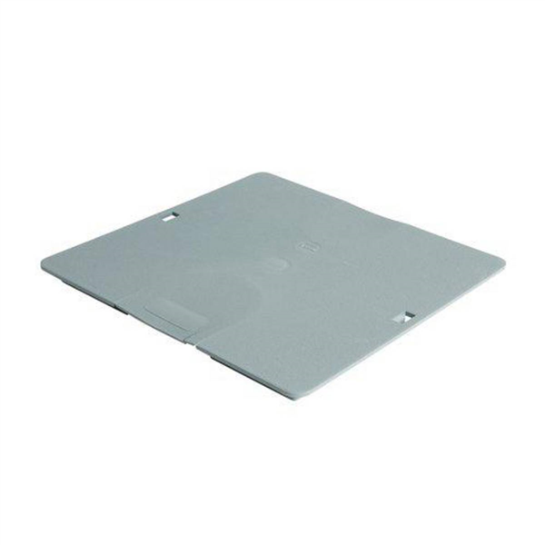 Couvercle piéton de regard d'eaux pluviales à clipser - 300 mm x 300 mm - PVC - Gris