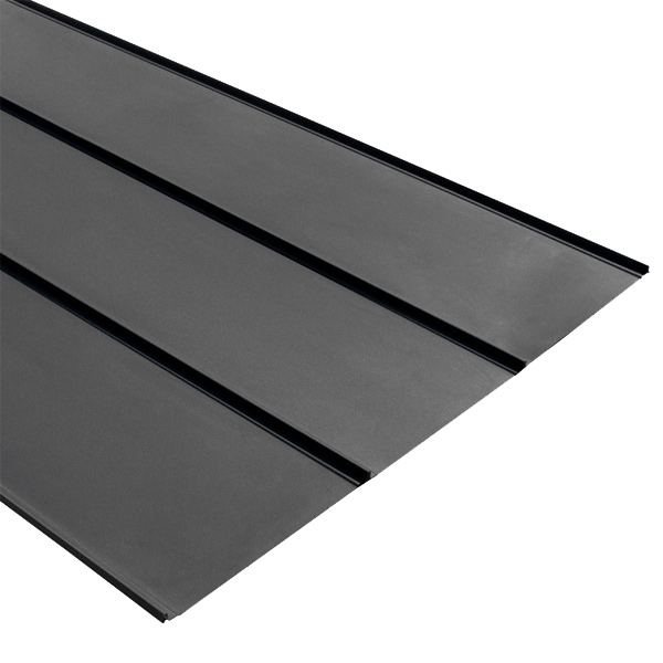 Tôle bac acier 0,50 MM prélaqué aspect joint debout Clipeo Bacacier - 450 MM x 2100,0 MM - Gris terre d'ombre RAL7022