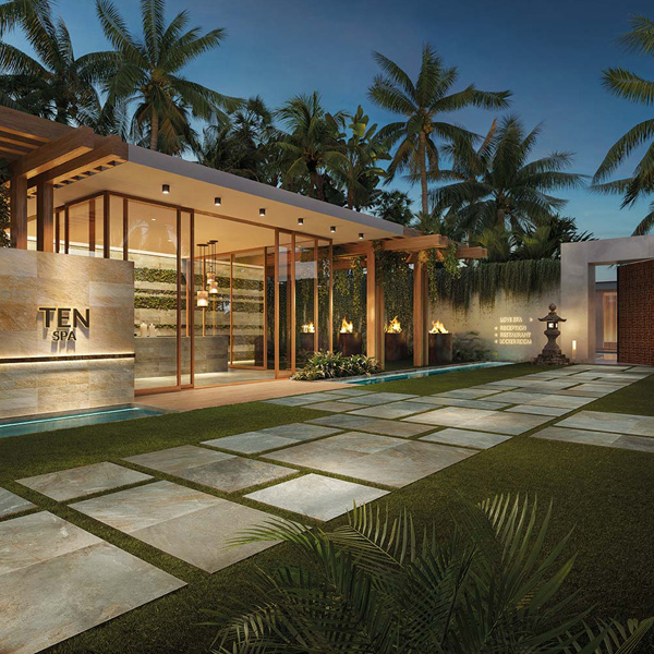 Carrelage extérieur antidérapant effet pierre de Bali - Zéphyr - 60,0 CM x 60,0 CM - ép. 20,00 MM - Grey