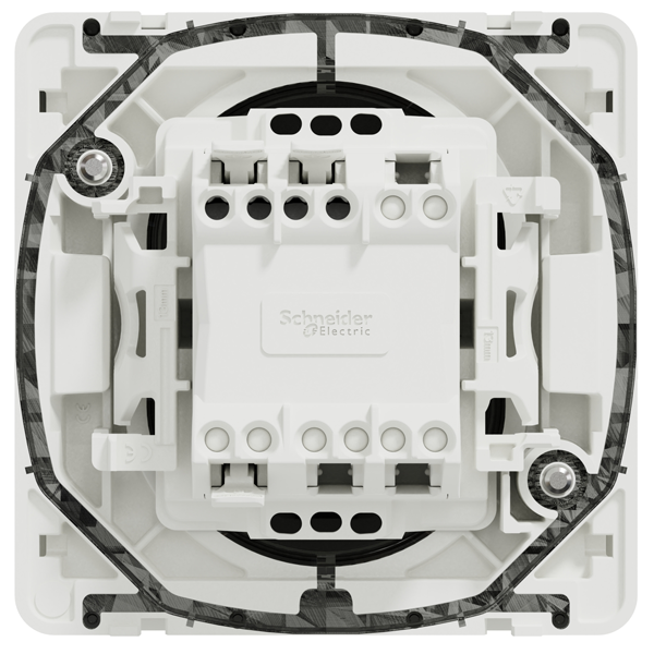 Interrupteur va-et-vient lumineux Schneider Mureva Styl - LED bleue - IP55 - IK08 - blanc - 10AX 250V