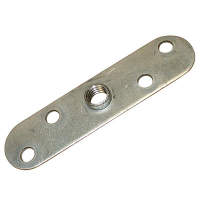 Platine pour fixation sur chant avec trou taraudé M12