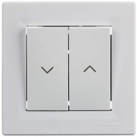 Interrupteur volet roulant Schneider Asfora complet - à encastrer - blanc brillant - 10 A - 230 V