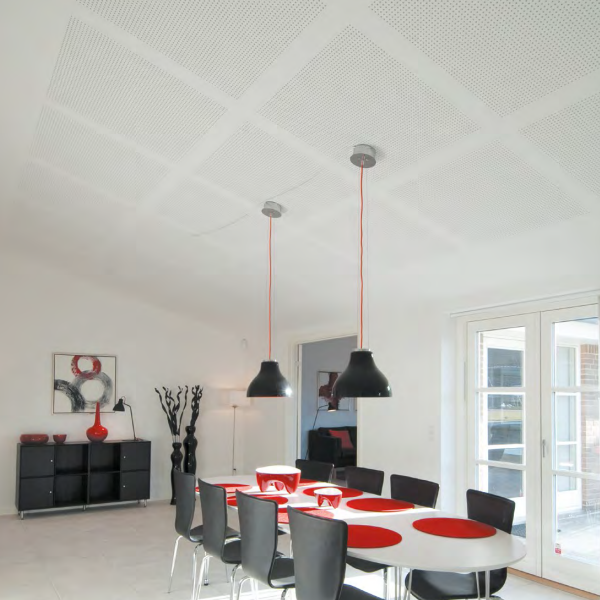 Plaque de plâtre perforée Knauf Delta 4 pour plafond acoustique - Rond 1 - 2,40 M x 1,20 M - ép. 12,5 MM