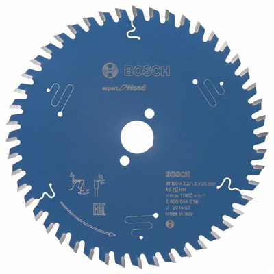 Lame de scie circulaire bois Bosch Expert for Wood 160 x 20 x 2,2 mm 48 dents