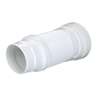 Pipe souple à mémoire de forme Nicoll pour WC - Diamètre mâle 100/93 mm - Longueur 250/570 mm - PVC Blanc