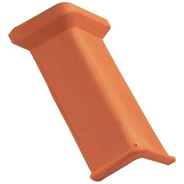 Tuile faîtière/arêtier angulaire à emboîtement - Marseille Poudenx - pour pose en bâtie - Rouge