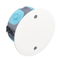 Boite de dérivation Stop air à encastrer Debflex - Ø 85 mm - Hauteur 40 mm + couvercle - Gris