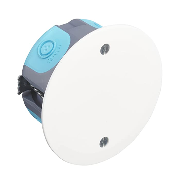 Boite de dérivation Stop air à encastrer Debflex - Ø 85 mm - Hauteur 40 mm + couvercle - Gris