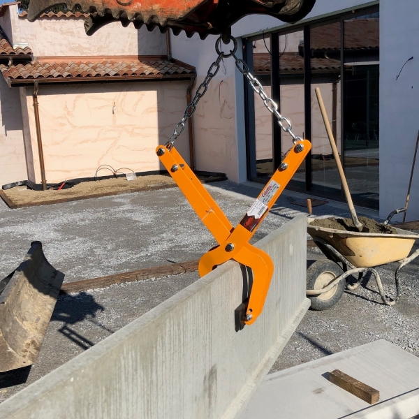 Pince pour bordure béton et autres - BL - Ouverture 20-180 mm - Charge max. 150 kg - Prise par chaîne ou manches amovibles