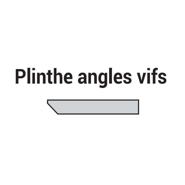 Plinthe à angles vifs en MDF hydrofugé et prépeint en blanc - section de 15 MM x 80 MM - longueur 2440 MM