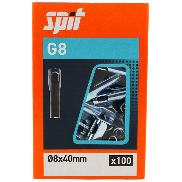 Cheville métallique à expansion Spit G8 pour câbles et luminaires - Ø 8 x 43 mm - boîte de 100