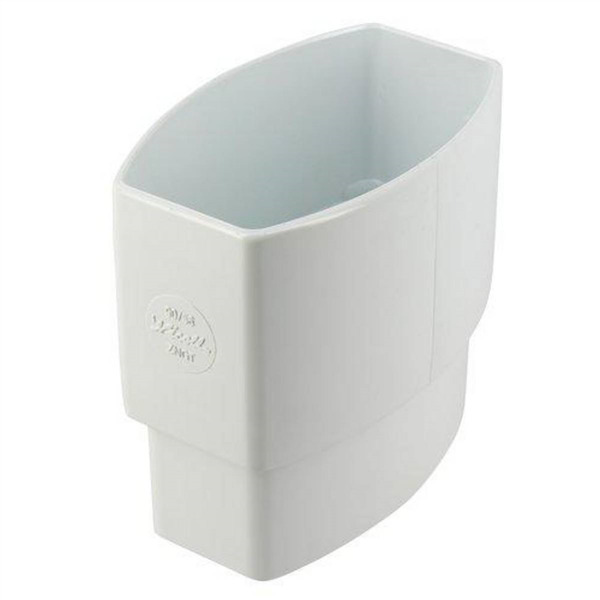 Manchette mâle/femelle pour tube de descente ovoïde 90x56 - Blanc